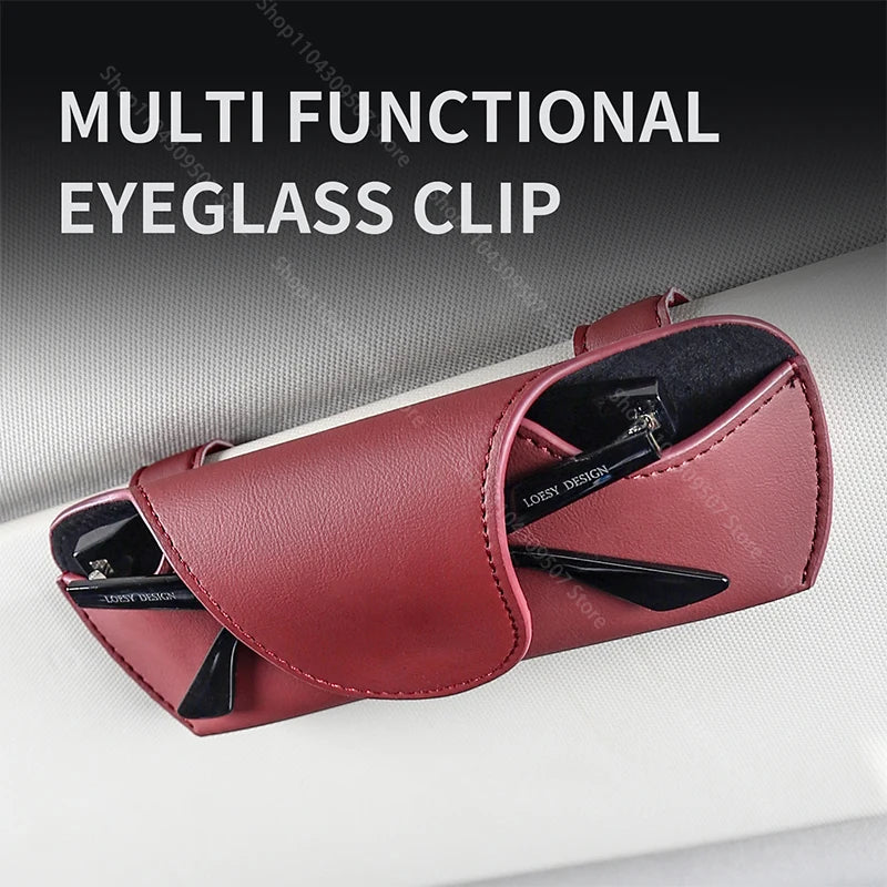 For Porsche Macan Cayenne Panamera Car Sunglasses Holder Car Glasses Clip Glasses Case Car Interior Accessories