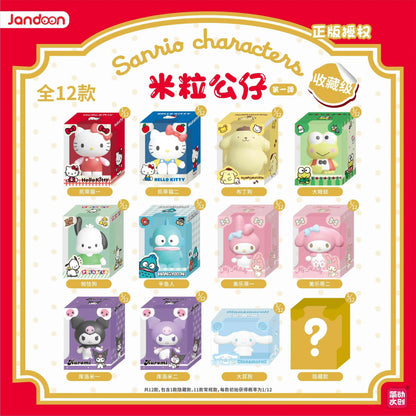 Jandoon Original Sanrio Hello Kitty Blind Box Doll Melody Kuromi Cinnamoroll Pochacco Keroppi Mini Action Figures Model Toy Gift