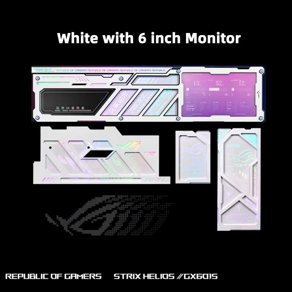 4pcs ASUS ROG GX601S Case Panel Magnet ATX PC Shroud 5V3PIN ARGB DATA Monitor DIY Gamers Refit Chassis Cabinet MOD New Arrival
