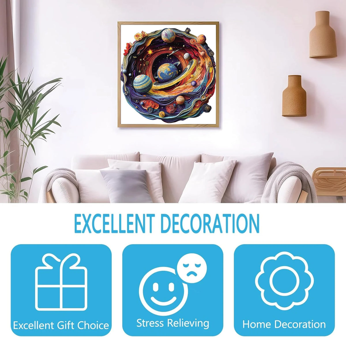 Space Planet Wooden Puzzle, High Difficulty Toys Puzzle, Concentration Training For Adults, Christma Birthday Holiday Gifts
