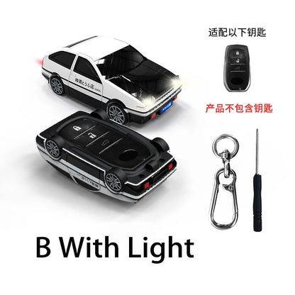 For Toyota AE86 Car Model Key Case for CHR Camry Corolla RAV4 Highlander 2 3 Button Remote Key Chain Cover Fob Holder Keychain
