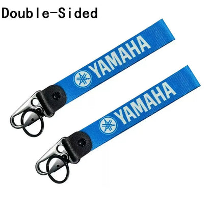 For Yamaha Motorcycle keychain short strip embroidery woven label motorcycle trend pendant car LOGO hat clothing label