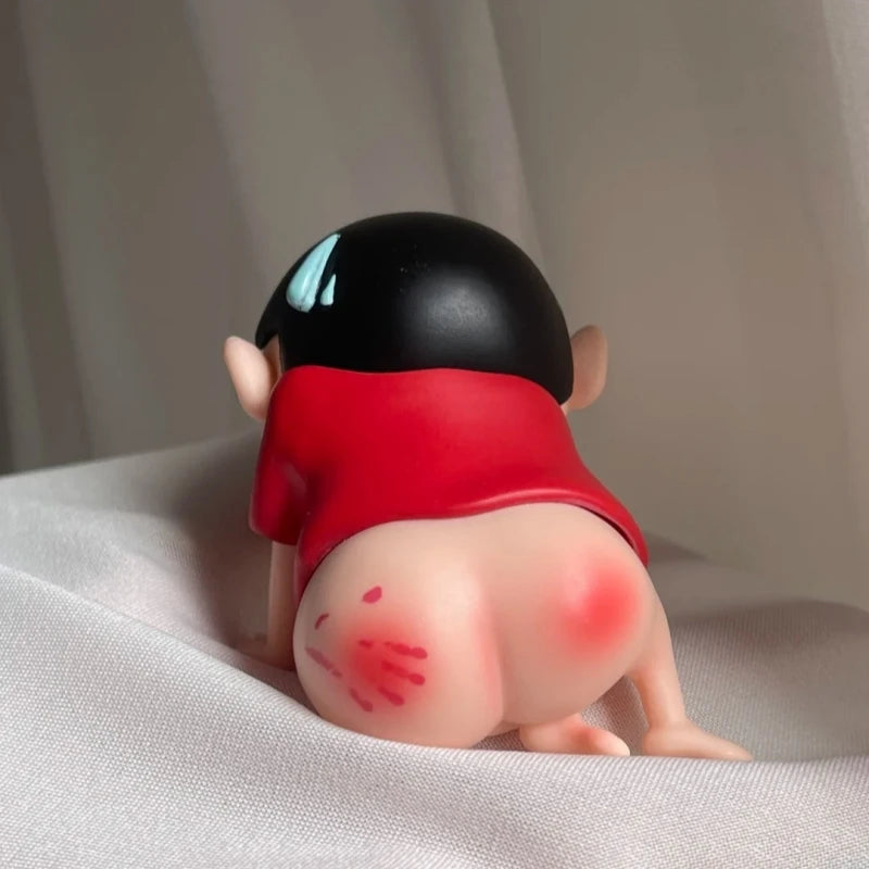 5cm Kawaii Anime Crayon Shin Chan Swollen Buttocks Figurine PVC Model Doll Desktop Decorations Cartoon Cute Ornament Kids Gift