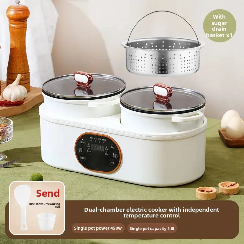Split double bile rice cooker multi-functional electric hot pot intelligent electric cooking pot household automatic
