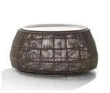 Outdoor sofa courtyard terrace leisure large round bed hotel open-air rattan bed outdoor garden sun room lounge chair sofa