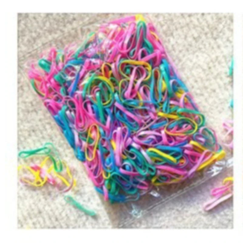 100pcs of Coffee Brown Elastic Hair Ties - Disposable High-Elasticity Ponytail Holders for Women And Girls.