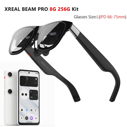 XREAL One Pro AR Glasses with 171'' 57 Fov Screen Smart Glasses Compatible with XBox PS5 Switch Steam Deck Drone Controller