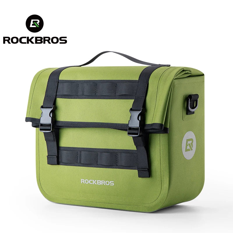 ROCKBROS Bicycle Front Bag 15L Multifunctional Saddle Bag Portable Bike Fork Bag Big Capacity