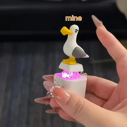 FTCY New Mine Seagull Keycap Keychain Luminous Sounding Stress Relief Creative Fidget Toy Creative Keychain Supporting Wholesale