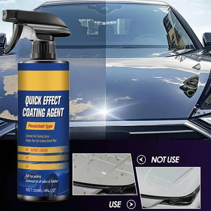 Car Coating Spray Quick Effect Coating Agent 120ML Car Polish Quickly Coat Car Scratch Wax Polish Spray Waterless Wash