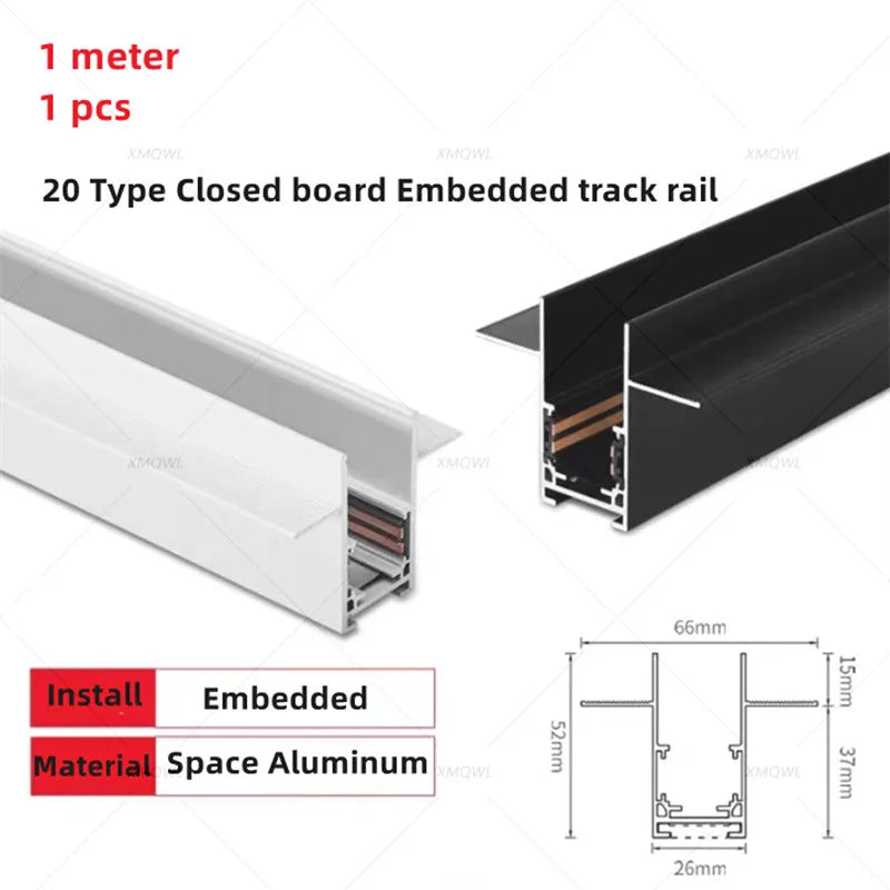 Magnetic Track LED Light Fixtures Flexible Ceiling Spotlight Rail Strip Magnet System For Indoor Modern Home Living Room Kitchen