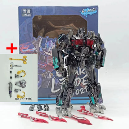Choice BAIWEI TW1022 Charge Flying Wing Column Alloy Sky Fire Transformation Car Robot Model Boy Toy Height 18CM