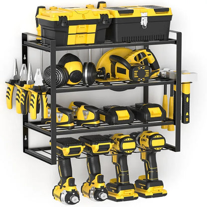 Iron Multifunctional Drill Rack Wall Mounted Electric Tool Rack Hand Drill Storage Rack Garage Screwdriver Organizer Tools
