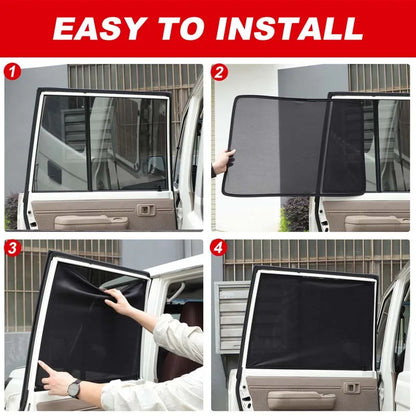 For Toyota LC76 Land Cruiser 70 Series 2007+ 8Pcs Memory Steel Window Screens Mesh Sun Shade Full Set Car Camping Accessories