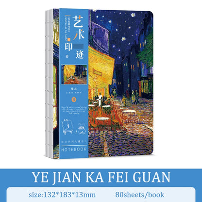 A5 Notebook Ukiyoe & Famous Painting Series Cover,80sheets/Book Writing Diary Recording Life Office Study Note Supplies CS-058