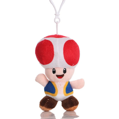 13cm Captain Toad Plush Pendant Keychain Toys Game Mushroom Man Toad Plush Soft Stuffed Toy Doll Gifts for Children Kids