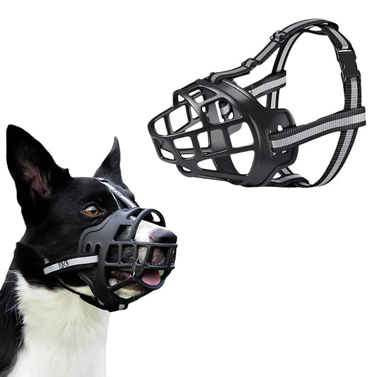 Reflective Dog Muzzle, Pet Anti-Bite Bark Mask for Medium Large Dogs, Pet Dog Bark Stopper, 1PC