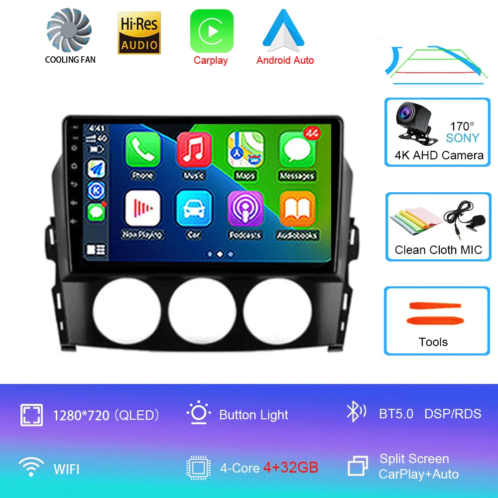 Android 16 Auto Car Radio Video Multimedia Player For Mazda Mx5 2005 - 2012 Navigation GPS Autoradio Head Unit Monitor Carplay