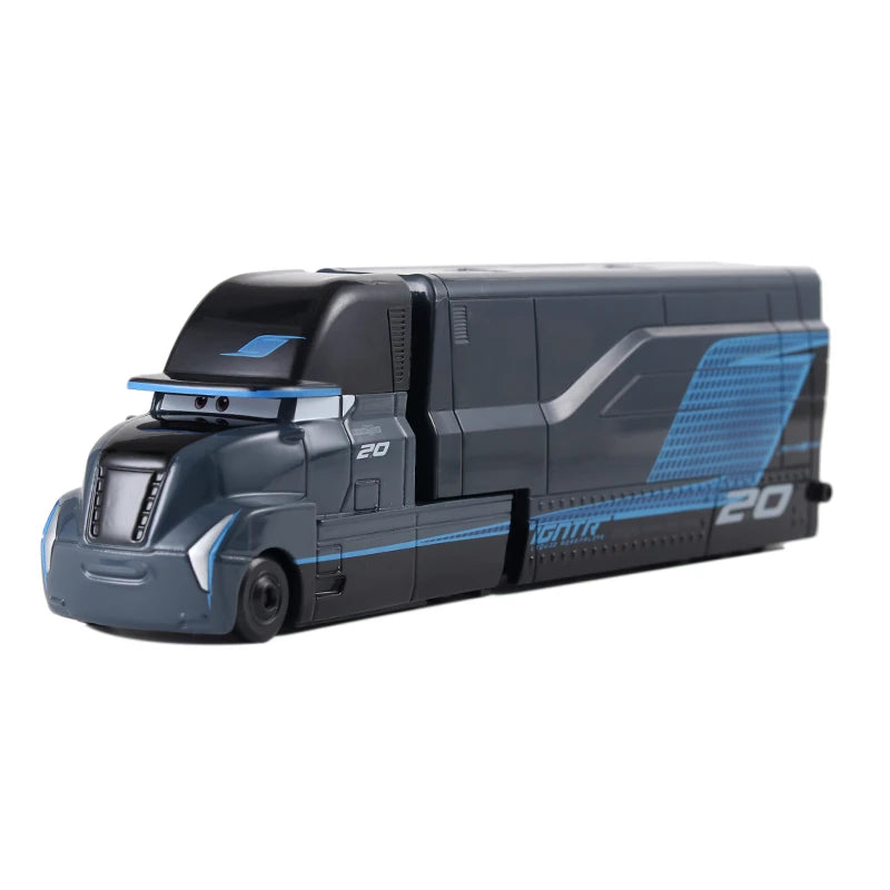 Pixar Car 2 Car 3 Storm Jackson Truck Lightning McQueen No：4 28 33 63 Container Truck Die Casting Mack Model Child Birthday Gift