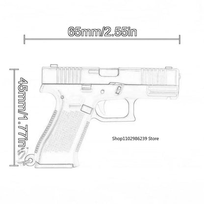Mini Tactical Pistol Shape Car Keychain for Men Portable Decorations Detachable Keyring Realistic Model Toy Bag Accessories