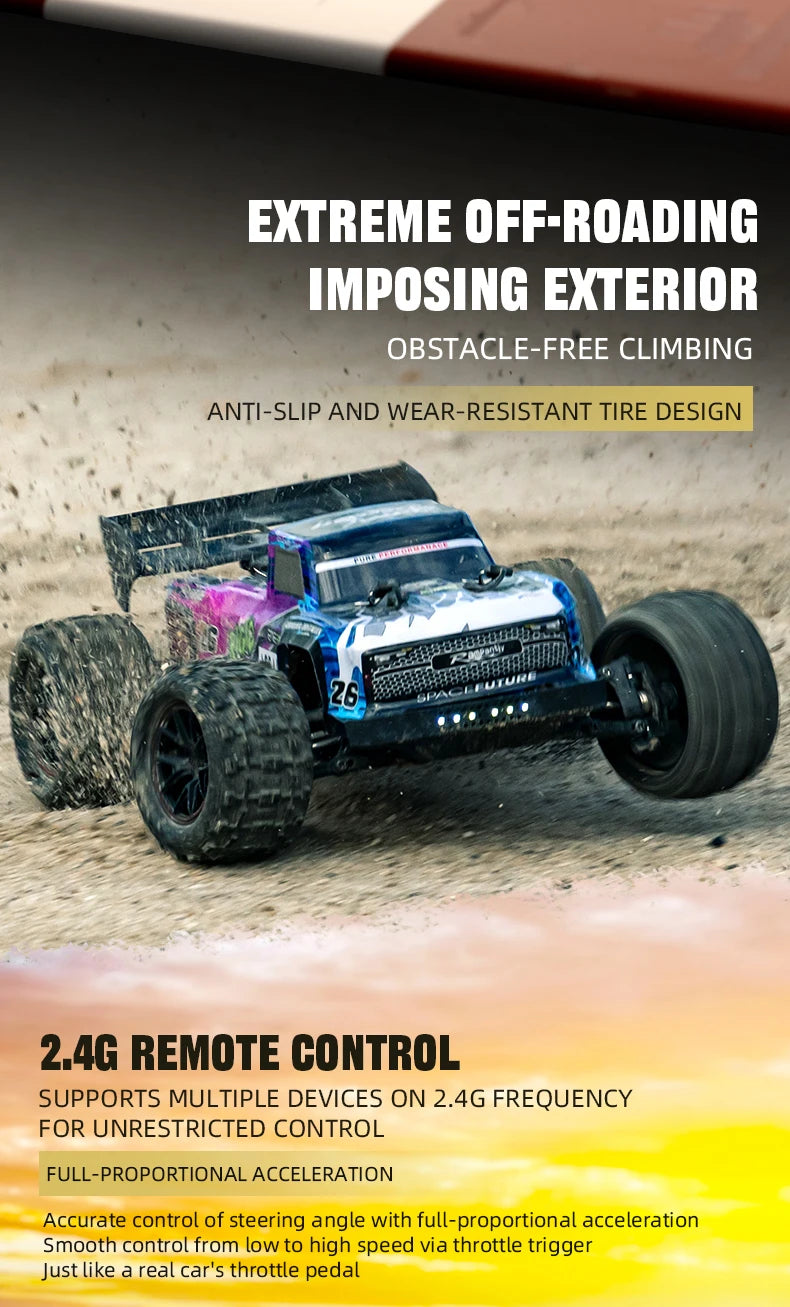 1:12 Alloy Rc Racing Car Brushless 4WD High Speed Climbing Off-Road Vehicle Independent Adjustable Shock Absorber RC Racing Car