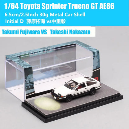HJ64 1:64 Scale Toyota Sprinter Trueno GT APEX AE86 JDM Corolla Levin Car Model Diecasts & Toy Vehicles Hobby Japan Inital D