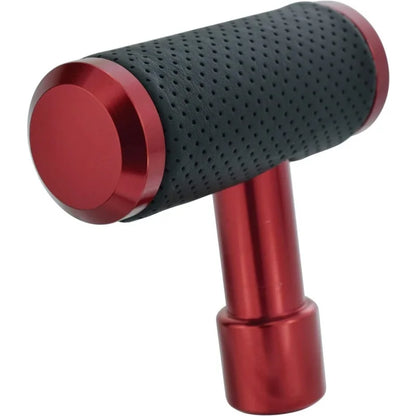 T Handle Shifter Car Knob Joystick Style Alloy Cover with Leather Gear Stick Lever Shift Fit Most Automatic Manual Transmissions