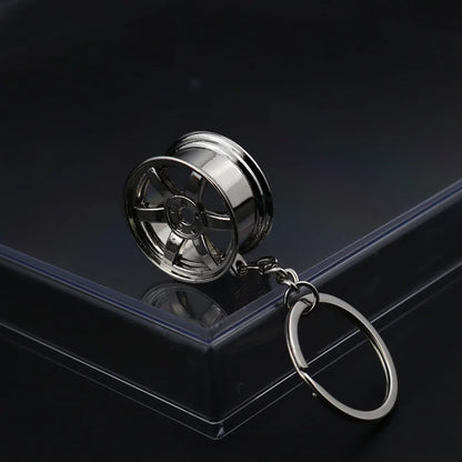 Stainless Steel Car Keychains Brake Disc Turbocharger Gear Design Keyrings Creative Mechanical Car Parts Keychain Gift for Men