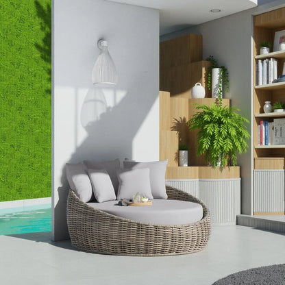 ABB  outdoor rattan bed round bed recliner Internet celebrity bed and breakfast garden hotel villa courtyard sofa