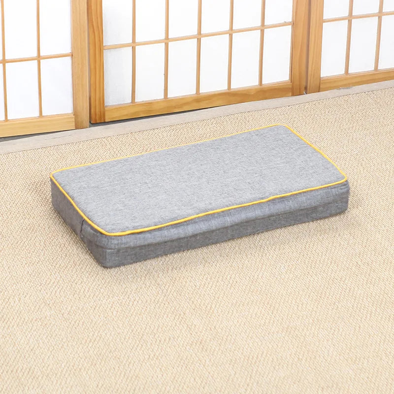 Thickened Linen Meditation Cushion Zafu Removable Washable Cover Home Yoga Buddhist Prayer Cloth Floor Sitting Mat