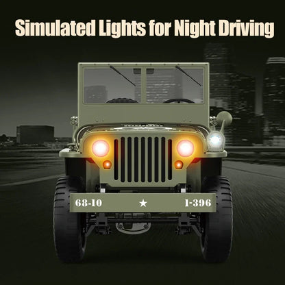 JHD FOR JJRC C8815 Rc Car 1:10 JEEP MB 2.4g 4wd RTR Crawler Climbing Scale Military Truck Offroad Vehicle C8815  Adult Toy Gift