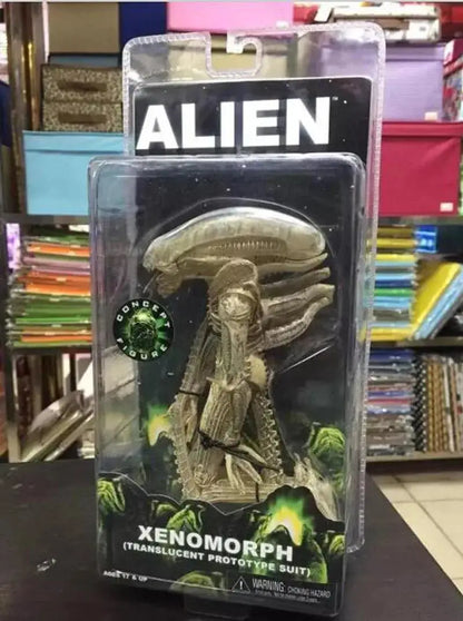 NECA Alien Vs Predator Action Figure Aliens vs Predator Grid Alien Xenomorph Translucent Model Toys 2pcs Desktop Collection Gift