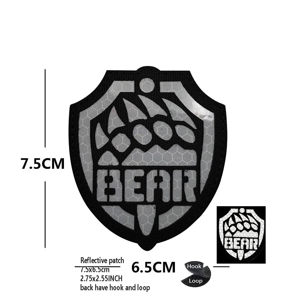 PVC Rubber Patch USEC Team Badge BEAR Magic Armband IR Reflective Tactical Morale Backpack Hook and Loop Patches for Clothing
