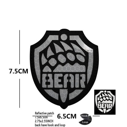 PVC Rubber Patch USEC Team Badge BEAR Magic Armband IR Reflective Tactical Morale Backpack Hook and Loop Patches for Clothing