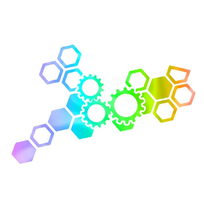 Reflective Honeycomb Hexagonal Car Sticker Motorcycle Electric Vehicle Modification Waterproof Honeycomb Gear Reflective Decal