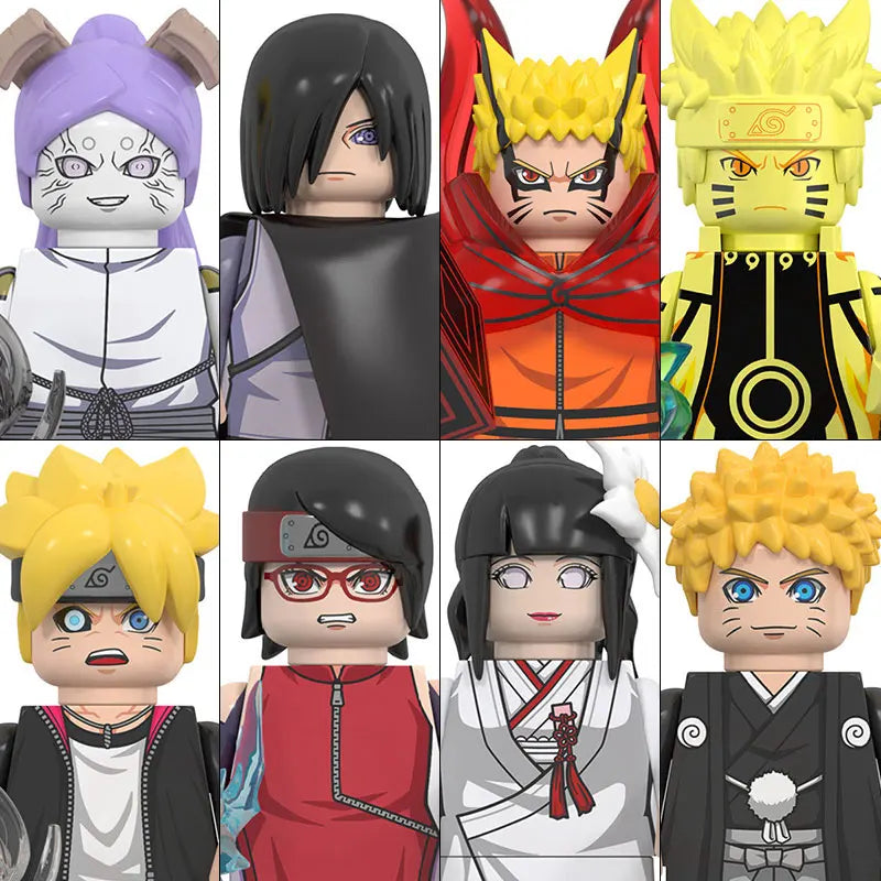 WM6152 Naruto Building Blocks Ootutuki Momoshiki Mitsuki Gaara Namikaze Minato Tobirama Action Figure Accessories For Kids