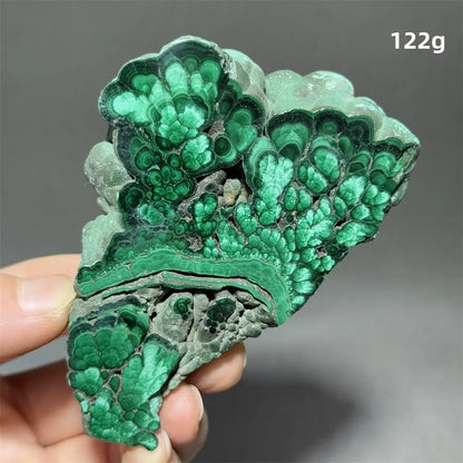 5A+ Natural Malachite Mineral Raw Stone Slice Home Office Feng Shui Decoration Therapy Spiritual Meditation Gem