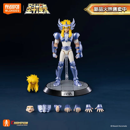 BLOKEES Original Gold Saint Seiya Cancer Deathmask Dragon Shiryu Capricorn Shura High-Detailed Anime Statue Action Figure Model