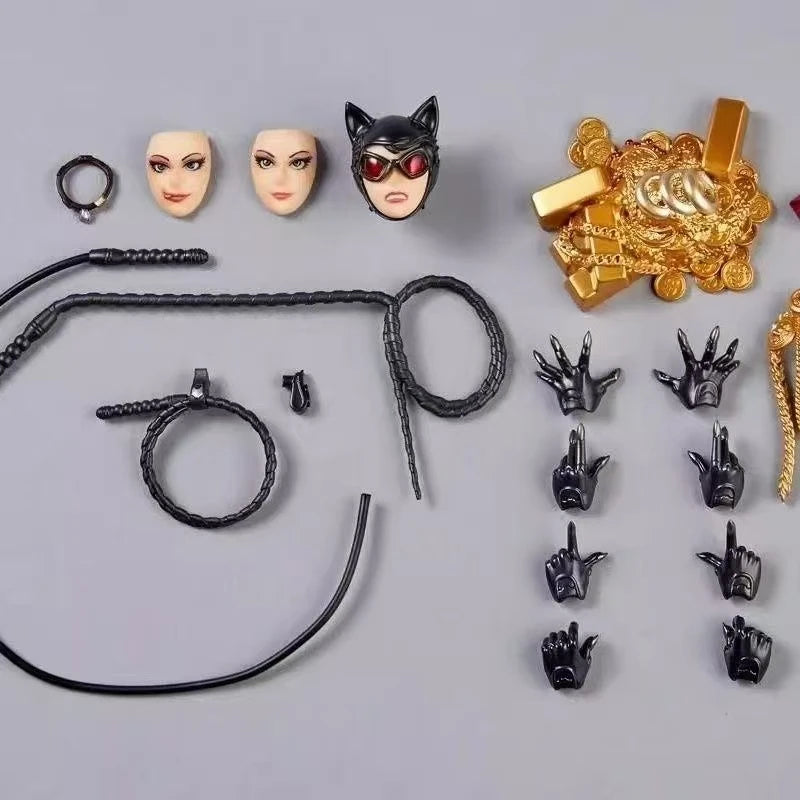 In Stock Amazing Yamaguchi Catwoman Revoltech Action Figure KO Factory High-Quality Version with Bonus Head Anime Model