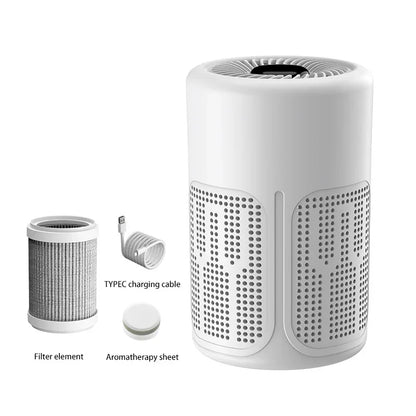 TINSOL New Mini Air Purifier HEPA Filter uses negative ion technology to eliminate formaldehyde odors smoke and dust particles