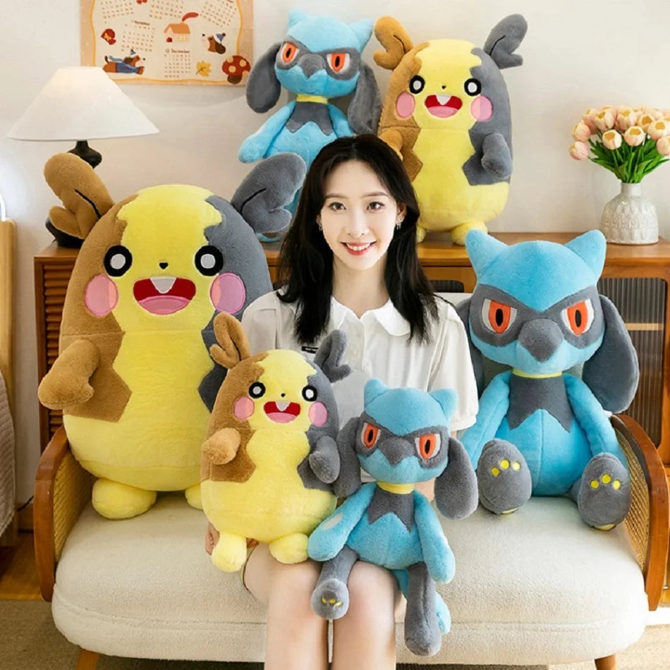 Japanese Anime Pokemon Morpeko Lucario Riolu Plushies Cute Soft Gifts Stuffed Toys Morpeko Birthday Christmas Gift for Children