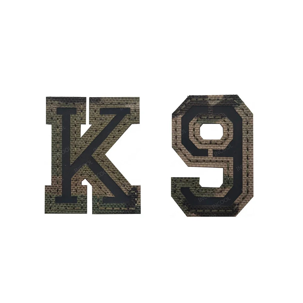 K9 Working Dog SAR Infrared IR Reflective Patch Rescue Dogs Embroidery Patches Tactical PVC Rubber Luminous Badges For Clothing