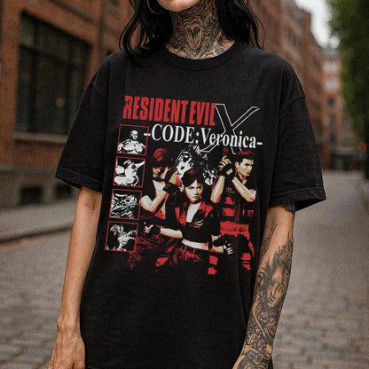 Resident Evil: Code Veronica Printed Women's T-shirt Spring/Summer Fashion Trend Pure Cotton Top Neutral Short Sleeve T-shirt