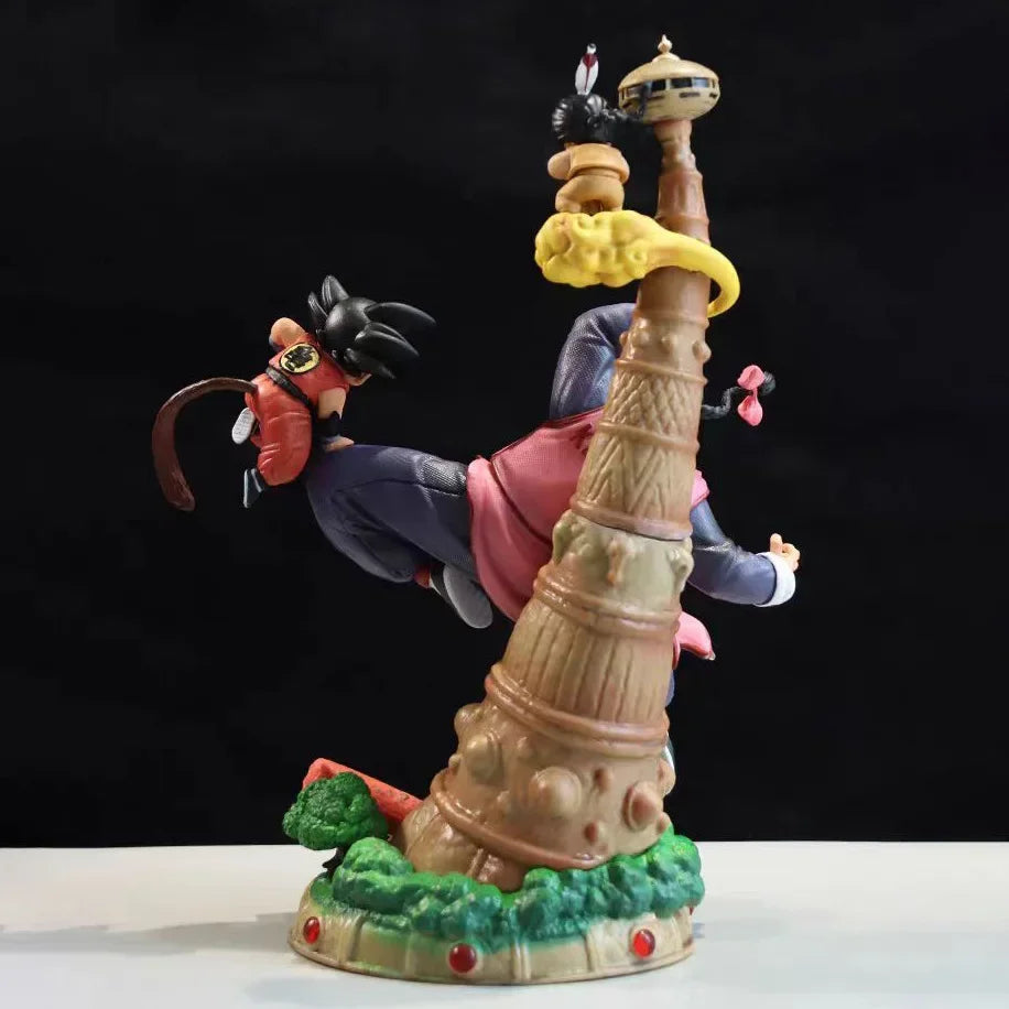 28cm Dragon Ball Anime Figures Goku Figurine Tao Pai Pai Vs Son Goku Series Karin Tower Action Figures Collectible Ornament Toys