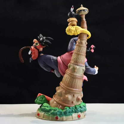 28cm Dragon Ball Anime Figures Goku Figurine Tao Pai Pai Vs Son Goku Series Karin Tower Action Figures Collectible Ornament Toys