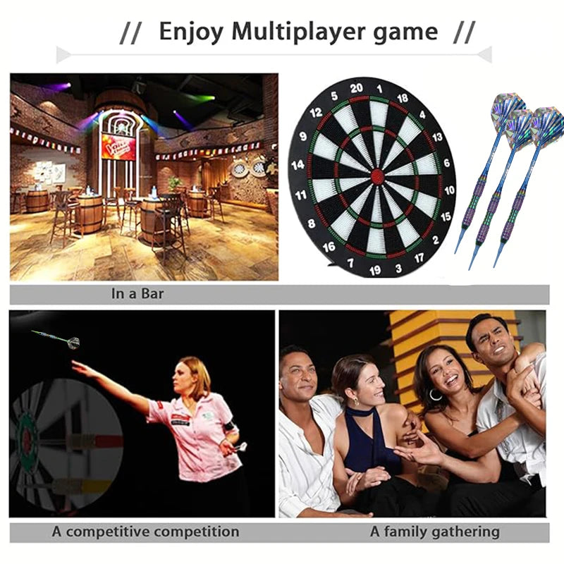 TRALOW 3/6/12PCS Professional Soft Tip Darts Set for Electronic Dartboard Darts Plastic Tip Multiple Dart Patterns To Choose
