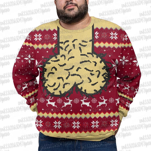 2026 Ugly Christmas New Hot Selling Sweater Men's and Women's Chicken Long Sleeve T-shirt Round Neck Sportswear Casual Hoodie