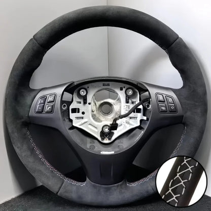 Hand Stitched Steering Wheel Cover Suede M Sport M3 E90 E91 E92 E87 E81 E82 E88 X1 E84 Car Steering Wrap Braid Cover For BMW E93