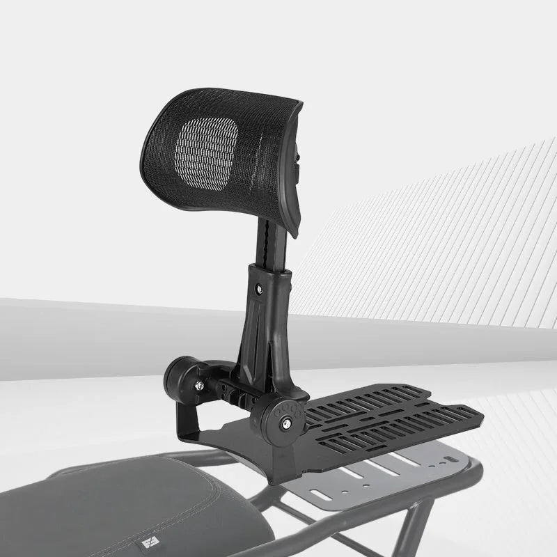 Universal Foldable Telescopic Electric Vehicle Rear Seatback With Lumbar Support For Motorcycle Scooter E-Bike Adjustable