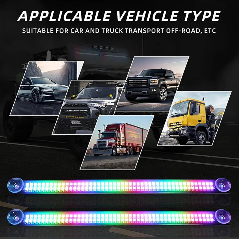 RGB 192LED Auto Roof Windshield Strobe Light 2 In1 LED Flash Warning Signal lamp Truck Windshield Strobe Emergency Car Light